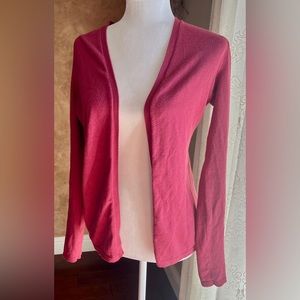 Maurice Pink lightweight crochet back cardigan Size medium